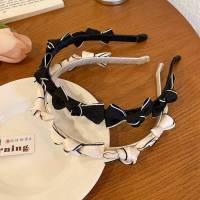 Diadema De Cuello Con Lazo Estilo Coreano Accesorio De Pelo Para Mujer Diadema Decorativa De Poliéster Para Uso En Exteriores Todas Las Estaciones - details 0