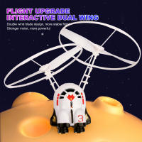 Helicóptero Robot Volador UFO Juguete Luminoso Para Niños Y Niñas Con Piloto Espacial Aeronave Dron Juego Interior Exterior - details 9
