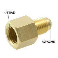 Adaptador De Acondicionador De Coche R134A R12 Con Conexión Rápida 1/2" ACME Hembra Y 1/4" SAE De Cobre De Alta Calidad Para Inyector De Combustible - details 17