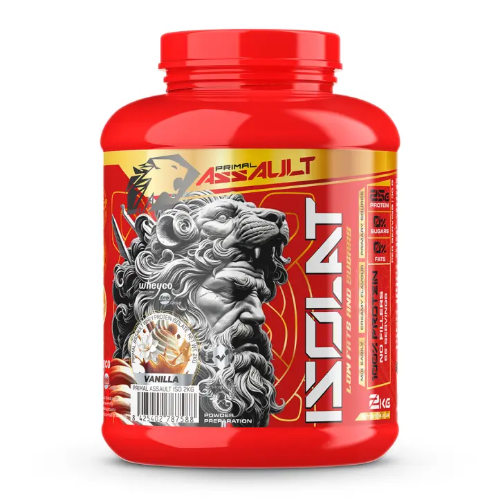 ISOLAT de PRIMAL ASSAULT es el aislado de proteina de suero más avanzado del mercado para garantizar el máximo desarrollo de masa muscular sin grasa ni azúcares: la más alta calidad. Sin trucos ni ingredientes ocultos - 1