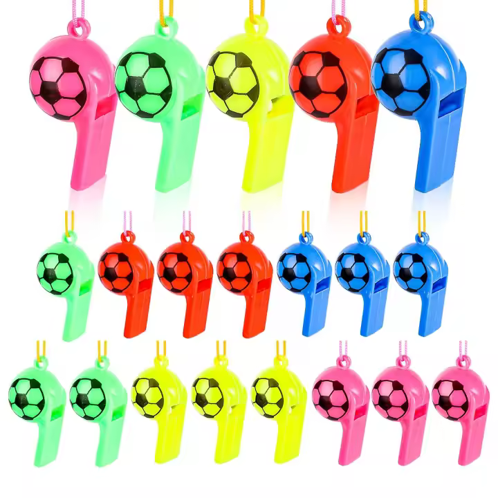 ZVD 50 Pcs Football Plastic Whistles, Training Sports Whistlerandom Color - 1