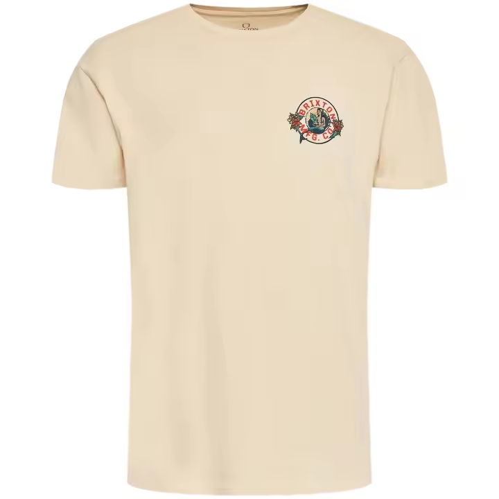 Camiseta de Manga Corta Brixton Geneva para hombre en color beige - 1