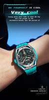 Reloj Automático Para Hombre GELATU 6007 Con Correa De Silicona Profundidad De Resistencia Al Agua Nueva Tendencia Reloj De Pulsera Skeleton Luminoso Para Diversión - details 13