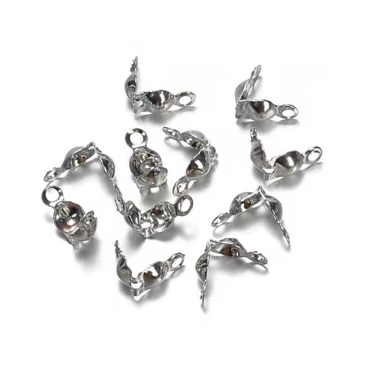 Kit De Joyería DIY 200pcs Cabezas De Fin De 4x7mm Conector De Cierre Para Pulseras Collares Cadenas Capa De Conector De Metal Para Creación De Joyas - 1