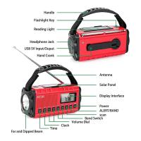 Radio De Emergencia Portátil Con Solar Y Manivela De Crank 10000mAh Con LED Y Cargador USB Luz De Mano Recargable Para Clima NOAA AM FM - details 28