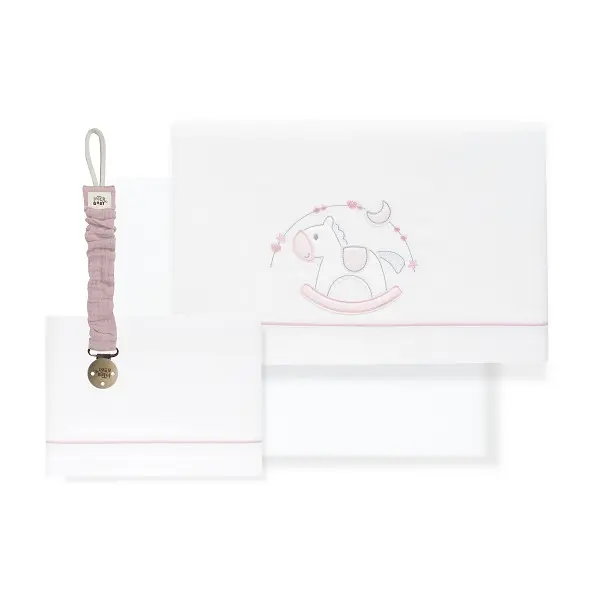 Sabanas para cuna bebé 60x120cm y chupetero de regalo Interbaby 100% Algodón - 1