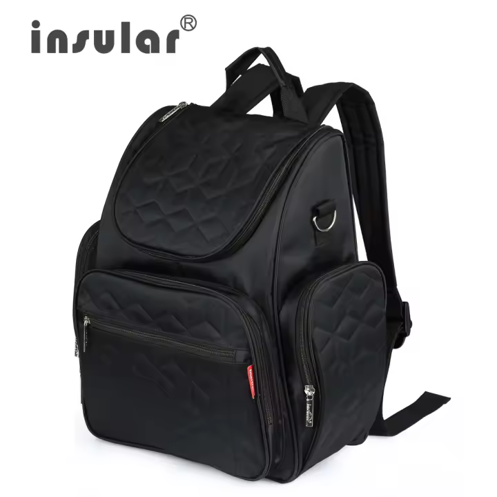Bolso De Diaper Multifuncional Para Bebé Insular Elegante Bolsa De Camarón Para Mamá Viaje Cambio Con Carrito De Manos Para Mujer Tamaño Medio - 1