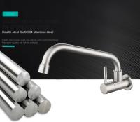 Grifo De Cocina De Acero Inoxidable Montado En Pared Sencillo Para Agua Fría Curva Baja Tapa De Agua De Calidad Premium - details 3
