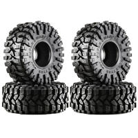 RS 4PCS Neumáticos De Goma Para RC Crawler 1:10 TRX4 Axial SCX10 II 90046 Gen8 Redcat 118*45mm 1.9" Mud Grappler Rojos - details 0