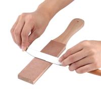 STONEGO Afilador De Cuchillos Con Mango De Madera Y Conjunto De Pulido De Cuero Para Navajas Y Navajas Doble Cara De Pulido - details 1
