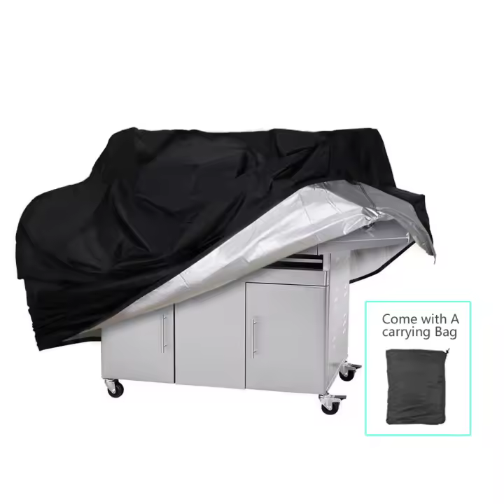 Cubierta para Barbacoa, Cubierta para Barbacoa, Kit de Reparación para Barbacoa, Cubierta Impermeable para Barbacoa, Cubierta para Parrilla de Gas Pesada-Negro 145x61x117 cm - 1