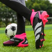 Zapatos De Fútbol Profesionales Para Hombre Original Sociedad TF/FG Para Entrenamiento En Campo De Turf Deporte Al Aire Libre Calzado De Fútbol Trendy Material Superior De Cuero Y Suela De Goma - details 6