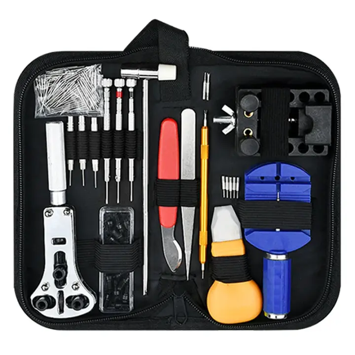 Kit De Herramientas De Reparación De Relojes Completo 147 Piezas Para Desmontaje Instalación Mantenimiento Ajuste De Correa Y Reemplazo De Batería - 1