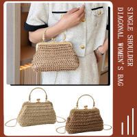 Bolso De Noche Elegante Para Mujer Con Cadena Dorada Bolso De Mano Tejido Manual Para Fiesta Banquete Clutch De Hombro Cruzado - details 12