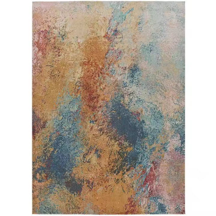 ATTICGO Alfombra de Interior y Exterior Estilo Mosaico en Multicolor - Fancy 1051 | 133X190, 160X230, 200X290, 80X150 cm - 1