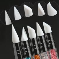 Set De 5 Pinceles De Uñas Con Punta De Dots Y Silicona Para Arte De Uñas Colores Cristalinos Doble Cabeza Herramientas De Manicura DIY Con Diseño De Flores - details 5