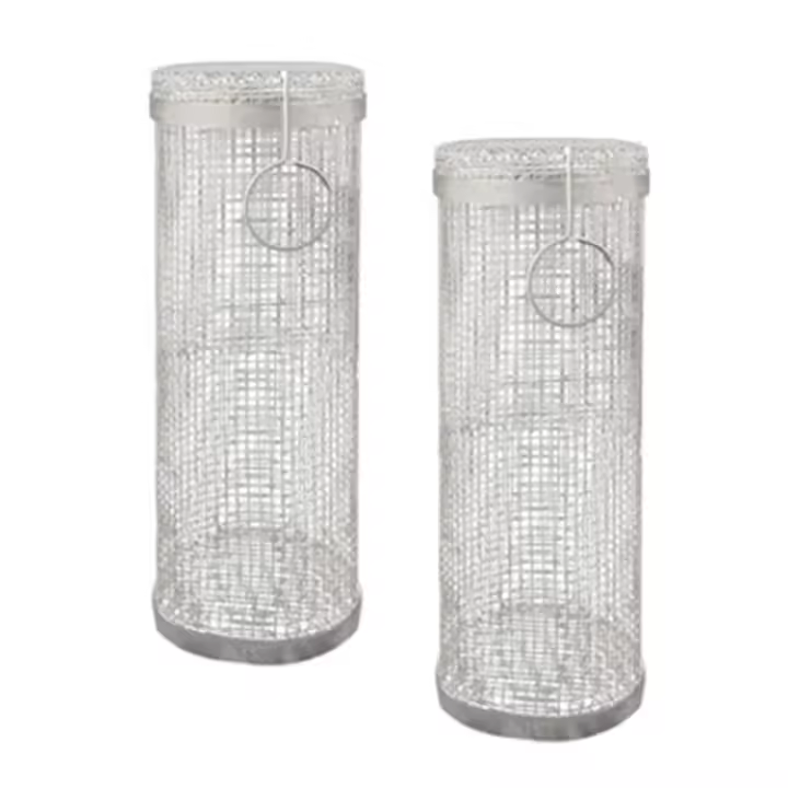 Rejilla de Barbacoa de Acero Inoxidable Tamaño para 30+20cm Ideal para Parrillas al Aire Libre y Picnics - 1