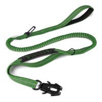 Correa Táctica De Goma Para Perros Pesados Con Absorción De Choque Y Reflejos Correa Para Grandes Perros Con Seguro De Asiento De Coche - details 14