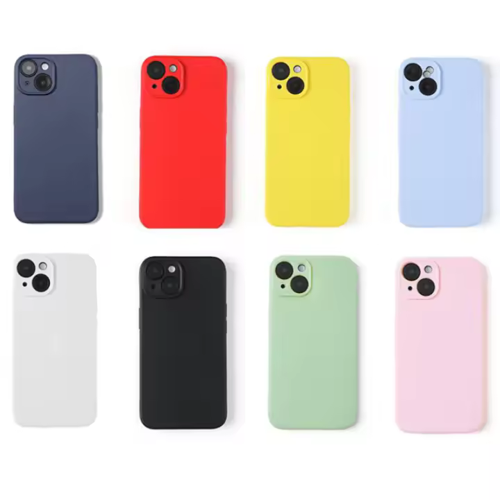 Funda De Silicona Lujo Para iPhone 11 12 13 14 15 pro Max Mini Cubierta Trasera De Dulce Suave Compatible Con XR XS Max 7 8 plus SE 2020 - 1