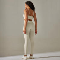Conjunto De Leggings De Yoga Para Mujer Ropa Deportiva De Gimnasio Conjunto De Leggings Y Sujetador De Cintura Alta Sin Costuras Transpirable Y Anti-Pelusa - details 19