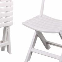 Silla Plegable Gerimport de Resina Blanca para Jardín y Terraza - details 2