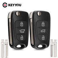Carcasa De Llave De Coche KEYYOU 10pcs Para Hyundai I30 IX35 I30 I40 Solaris Accent Avante Elantra Verma 3 Botones Flip - details 0