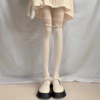 Medias Largas De Mujer Cienkie Sexy Con Volantes Y Cordones Medio Caída Medias Kabaretki Para Loli Material De Algodón - details 1