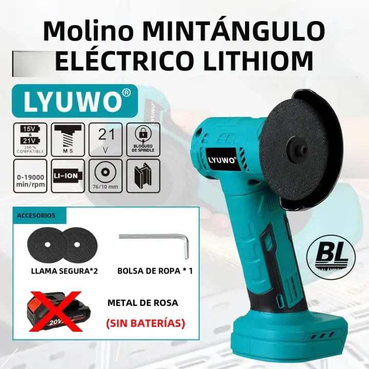 LYUWO 21V Mini Molinillo De Ángulo Recargable De 3 Pulgadas Con Rotación De 90 Grados Herramienta De Polimorfismo Y Cortado Para El Hogar - 1