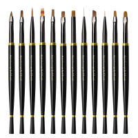 Cepillo De Arte De Uñas Negro Para Manicura Acrílica UV Extensión De Gel Cepillo De Pintura Y Dibujo De Polvo De Uñas - details 16