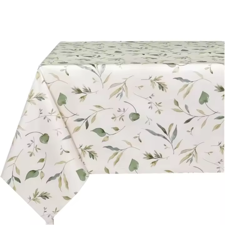 Mantel PVC, Mantel de hule, Ideal para el hogar, Cocina, Comedor, Fácil de limpiar,Apto para todas las mesas.   Plantas, Hojas,  44 11 - 1