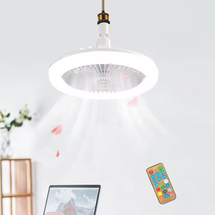 Ventilador de techo LED con luces, lámpara de techo de 30 W con ventilador y control remoto,LED regulable de 3 colores - 1