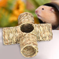 Túnel De Hierba Para Hamster Ratoncillo Conejito Surtidor De Juguetes Duradero De Paja Para Animales Pequeños Como Erizo De Hierba Rata Ferret Chinchilla Gerbil Accesorios De Jaula - details 3