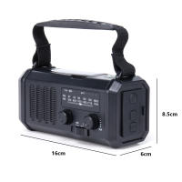 Radio De Emergencia Portátil Con Solar AM/FM Radio De Clima SOS Alarme Luz LED Impermeable Para Camping Al Aire Libre - details 22