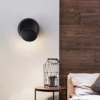 Lámpara De Pared LED Rotativa Para Interior Luz De Noche Para Dormitorio Sala De Estar Pasillo Sofá Iluminación De Fondo Decorativa Para El Hogar Con Espejo - details 5