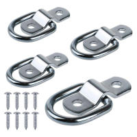 Anclajes De Acero Resistentes Para Cuerda D-Ring - Set De 4 Con Capacidad De 2400LBS Para Camiones Remolques Y Más - details 4