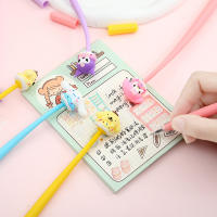 48Pcs/Box Bolígrafos De Silicona Adhesivos Suaves 0.5mm Sanrio Kuromi Melody Cinnamoroll Juguete De Descompresión Estación De Trabajo - details 3