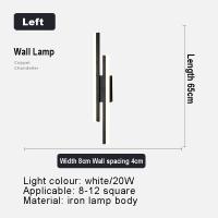 Lámpara De Pared LED Para Interior Estilo Minimalista Moderno Acero Y Acrílico Para Dormitorio Sala De Estar Pasillo Y Escalera Luz Scandinava - details 17