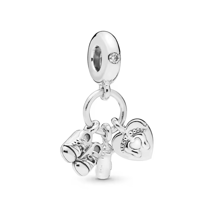 Pandora Charm Mi Bebé en Plata Ley | Circonitas Cúbicas | Esmalte Blanco - 1