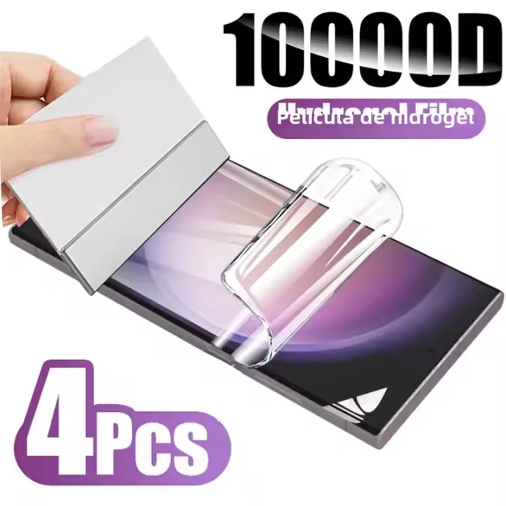 4PCS Protector De Pantalla Hydrogel Film Para Samsung Galaxy A50 A51 A52 A53 A70 A71 A72 A73 A12 A21S A52S A33 A54 A20 A40 Cubierta Completa HD Transparente Anti-Scratch Resistente Al Agua - 1