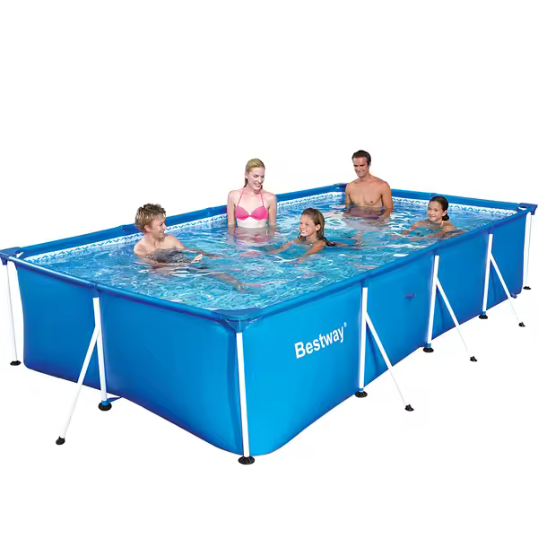 Piscina Desmontable Rectangular 400x211x81 Cm para Jardín | Estructura Metálica | Capacidad 5700lts - 1