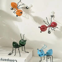 Decoración De Jardín De Hormigas Metálicas Escultura 3D Para Valla Sala De Estar Dormitorio Adorno De Pared Artística - details 1