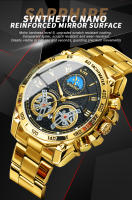 Reloj De Cuarzo Para Hombre BINBOND Lujo Deportivo Militar Casual Con Dial Decorativo Resistente Al Agua De Acero Inoxidable Estilo Business - details 5