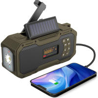 Radio DE EMERGENCIA múltiple de 5000mAh AM/FM Radio de manivela con Energía Solar el interior LED Cargador de Banco de Energía altavoz de Alarma SOS, Altavoz Bluetooth 5,0 - details 4