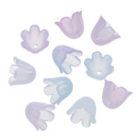 50/100pcs Cuentas De Acrílico Con Gradiente De Color De Lirio Para Creación De Joyas DIY Capas De Trenzado Espaciadas - details 7