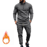 Conjunto Deportivo Casual Para Hombres Verano Otoño Invierno Con Cierre De Cremallera Y Veludo Tejido De Poliéster Talla S a XXXL - details 174