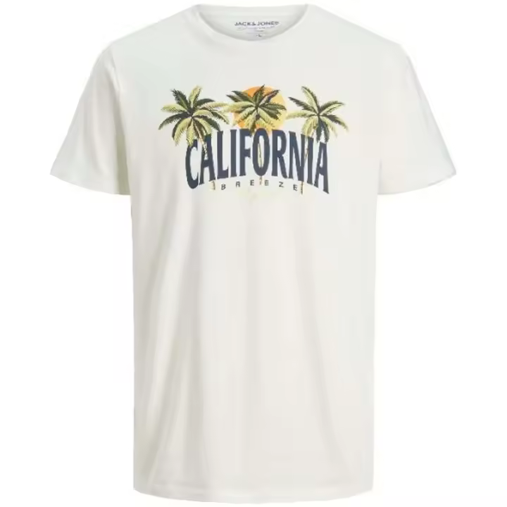 Camiseta de Manga Corta Jack&Jones 12213315-White-Palmeras para hombre en color blanco - 1