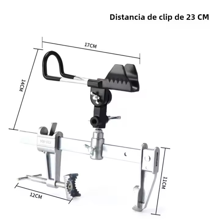 Soporte Ajustable Para Caña De Pescar En Barco Con Abrazadera De 360 Grados Soporte De Pescar Para Barco Acero Inoxidable Racks De Puente Palanca Herramienta De Pesca - 1