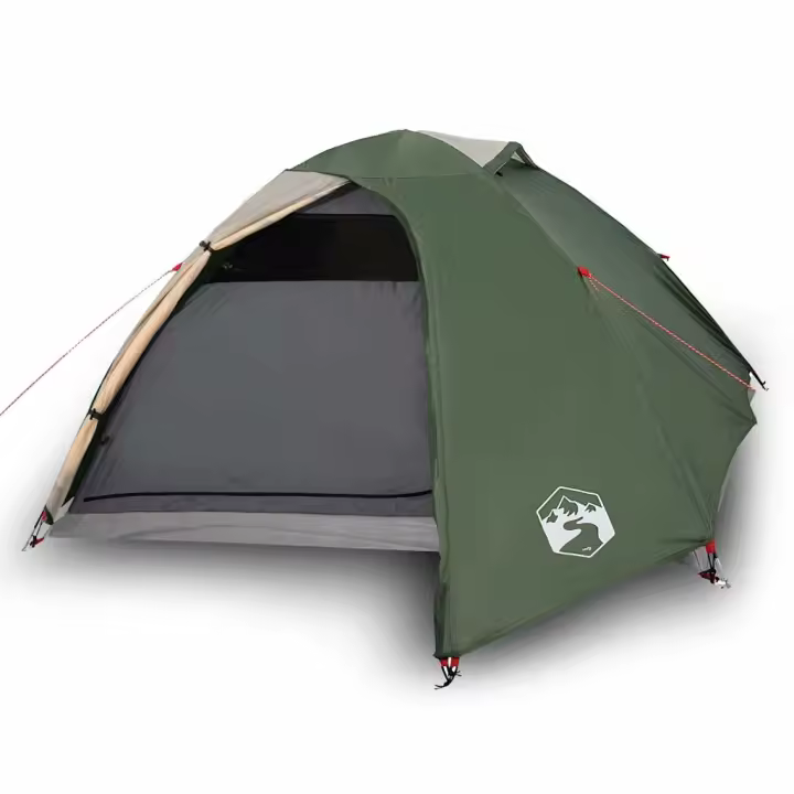 vidaXL Tienda de campaña iglú para 4 personas impermeable verde - 1