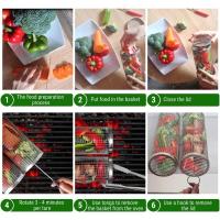 Cesta De Barbacoa Al Aire Libre En Acero Inoxidable Recipiente De Malla Para Pícnic Y Camping Resistente Al Desbordamiento - details 4
