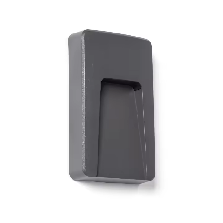 Ledkia Baliza Exterior LED 3W Superficie Pared Rectangular Antracita Joy 3000K Blanco Cálido - 1